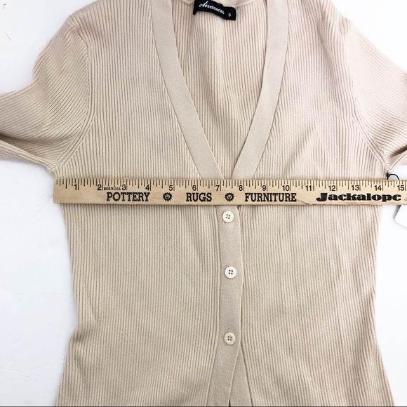 Olivaceous ribbed cardi Cardigan cream - Picture 9 of 16